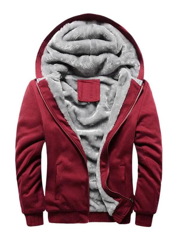 Cozy Comfort: Men's Hooded Fleece Sports Jacket for Ultimate Leisure and Style - MENLL